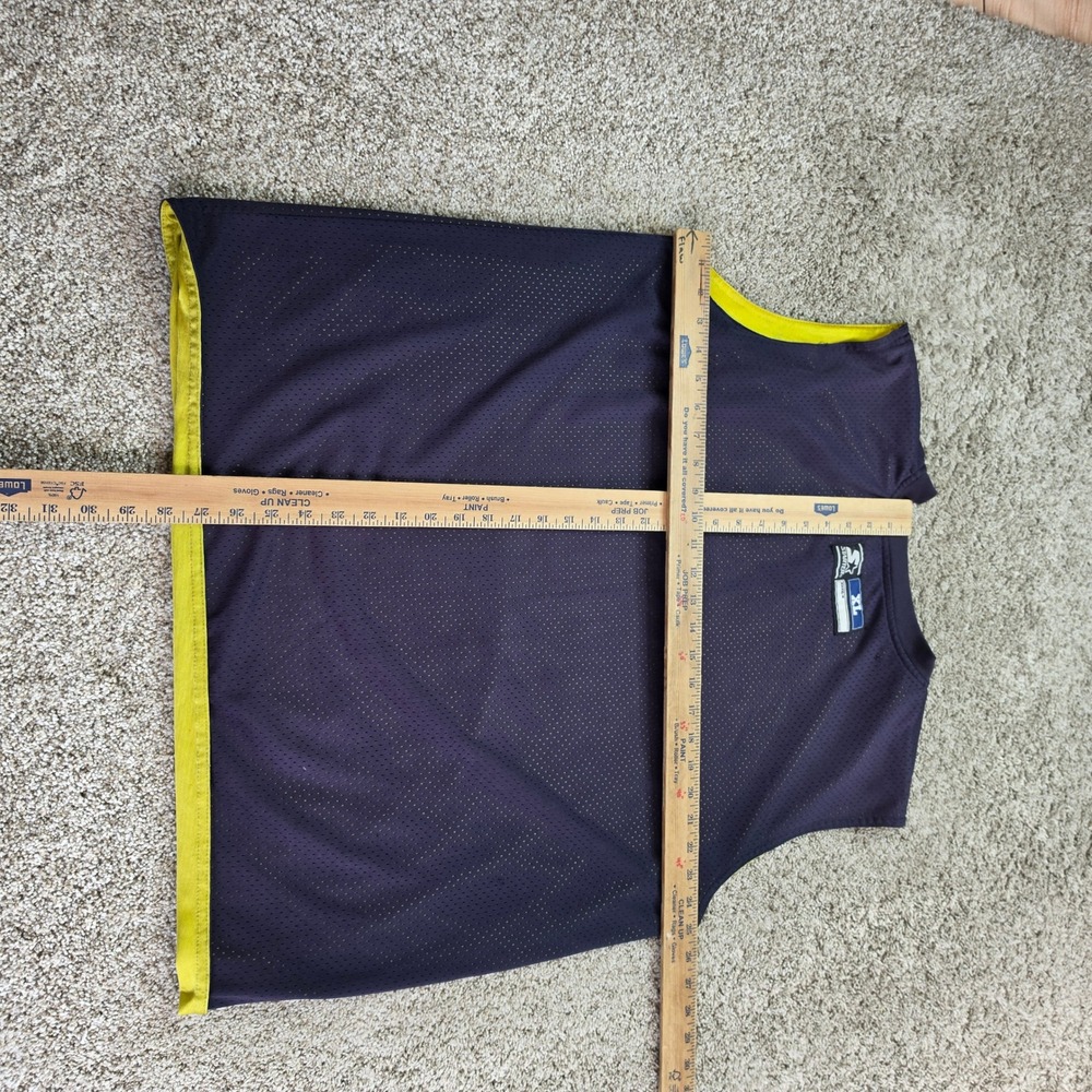 VINTAGE Starter Reversible Basketball Jersey Mens XL Navy Yellow Athletic Casual - Picture 9 of 12
